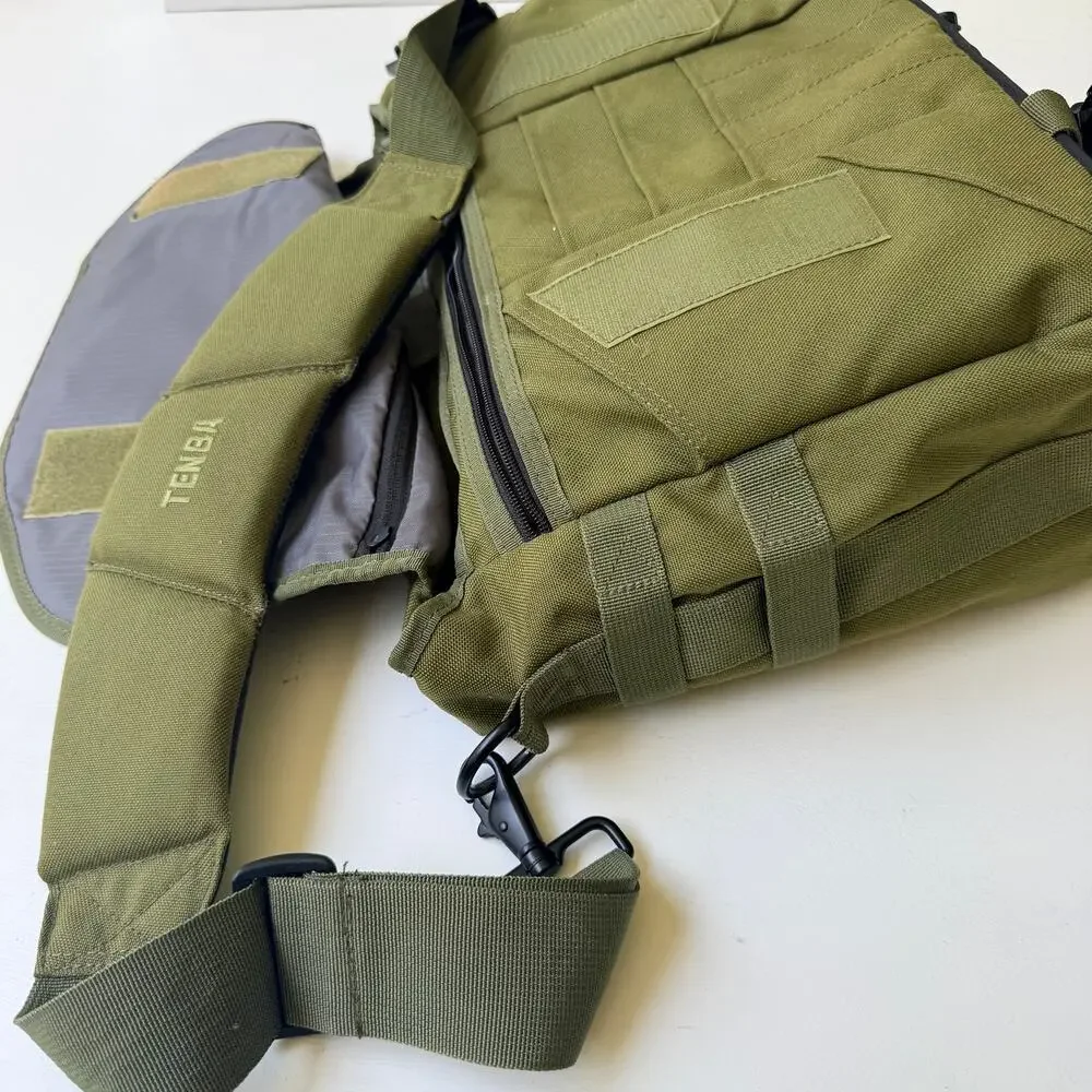 Tenba Olive Green Messenger Camera Bag Padded Laptop Shoulder Strap